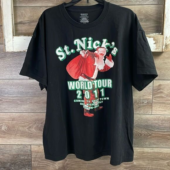 ST NICKS WORLD TOUR 2011 T Shirt Black with Graphic Short Sleeve 2XL Unisex - Picture 2 of 7